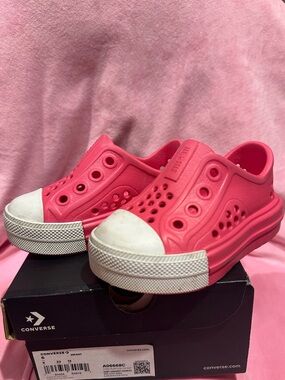 Converse Kids Pink Slip-On Water-Friendly Rubber Shoes